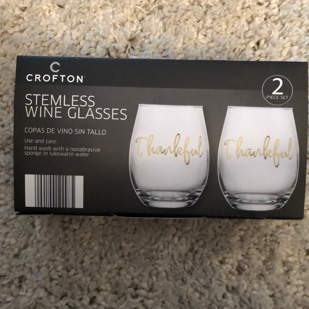 Two Stemless Wine Glasses